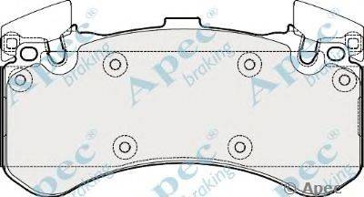 Комплект тормозных колодок, дисковый тормоз APEC braking PAD1805