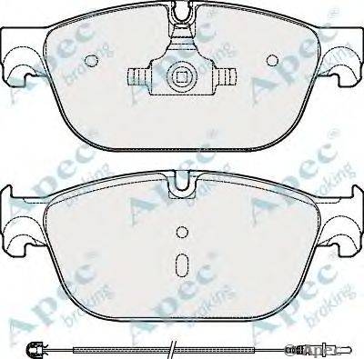 Комплект тормозных колодок, дисковый тормоз APEC braking PAD1809