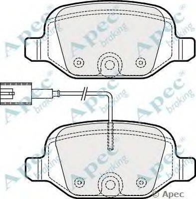 Комплект тормозных колодок, дисковый тормоз APEC braking PAD1819