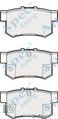 Комплект тормозных колодок, дисковый тормоз APEC braking PAD1828