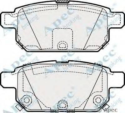 Комплект тормозных колодок, дисковый тормоз APEC braking PAD1843