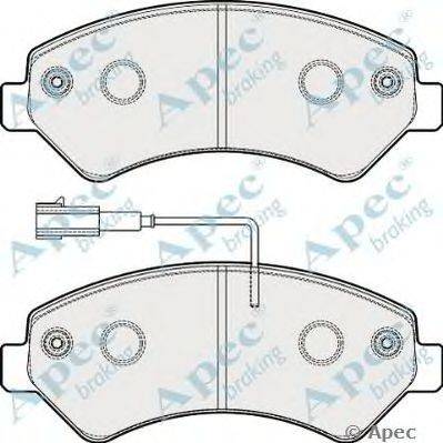 Комплект тормозных колодок, дисковый тормоз APEC braking PAD1859