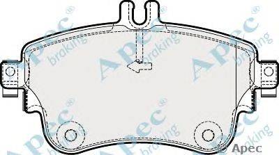 Комплект тормозных колодок, дисковый тормоз APEC braking PAD1882