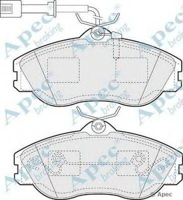 Комплект тормозных колодок, дисковый тормоз APEC braking PAD671