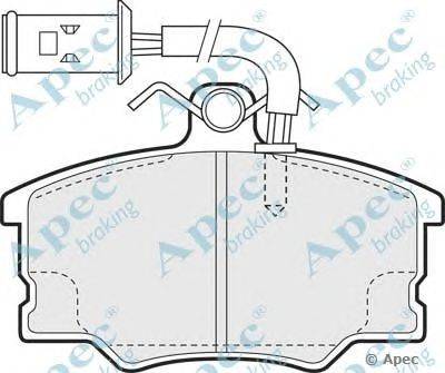 Комплект тормозных колодок, дисковый тормоз APEC braking PAD697