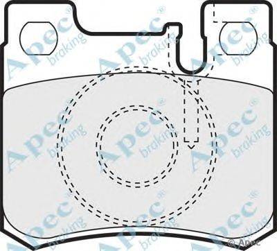 Комплект тормозных колодок, дисковый тормоз APEC braking PAD772