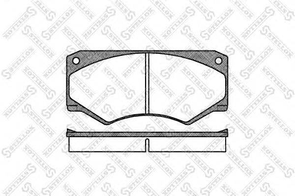 Комплект тормозных колодок, дисковый тормоз STELLOX 058000BSX