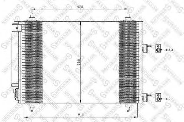 Конденсатор, кондиционер STELLOX 10-45145-SX