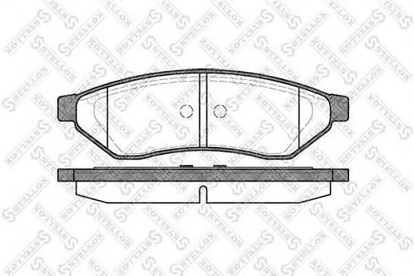 Комплект тормозных колодок, дисковый тормоз STELLOX 1060 000-SX
