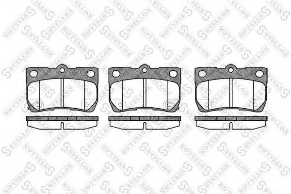 Комплект тормозных колодок, дисковый тормоз STELLOX 1192 002-SX