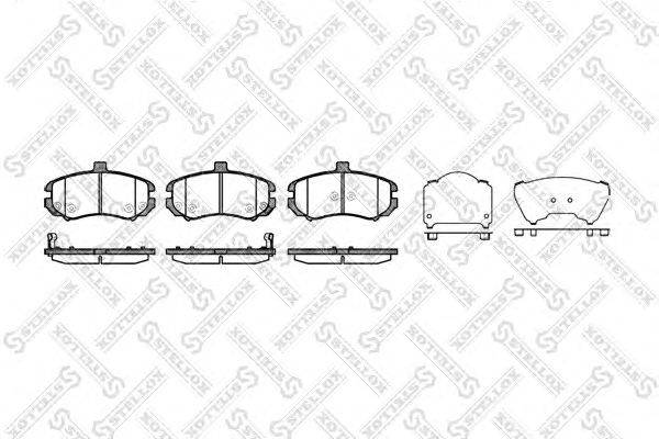 Комплект тормозных колодок, дисковый тормоз STELLOX 1205 002-SX