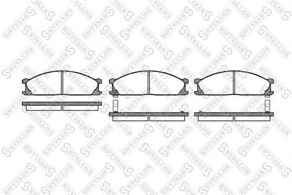 Комплект тормозных колодок, дисковый тормоз STELLOX 247 002-SX