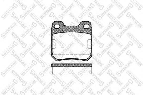 Комплект тормозных колодок, дисковый тормоз STELLOX 250 000-SX