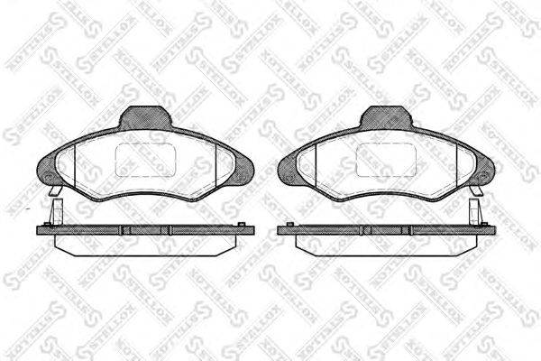 Комплект тормозных колодок, дисковый тормоз STELLOX 342 004B-SX