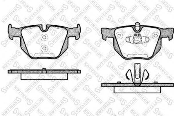 Комплект тормозных колодок, дисковый тормоз STELLOX 392 070L-SX