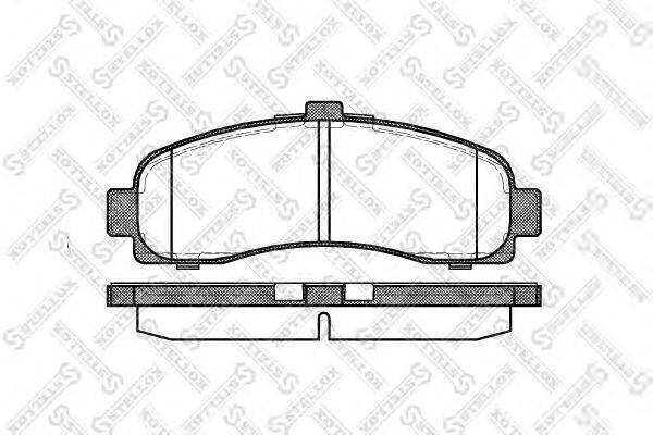 Комплект тормозных колодок, дисковый тормоз STELLOX 21626