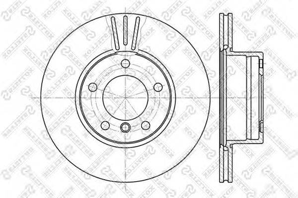 Тормозной диск STELLOX 6020-1536V-SX