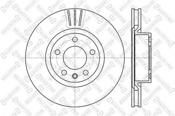 Тормозной диск STELLOX 6020-3622V-SX