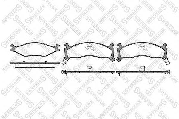 Комплект тормозных колодок, дисковый тормоз STELLOX 21894
