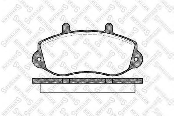 Комплект тормозных колодок, дисковый тормоз STELLOX 21919