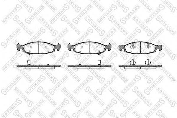 Комплект тормозных колодок, дисковый тормоз STELLOX 23336