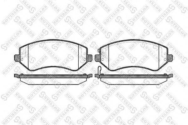 Комплект тормозных колодок, дисковый тормоз STELLOX 818 002B-SX
