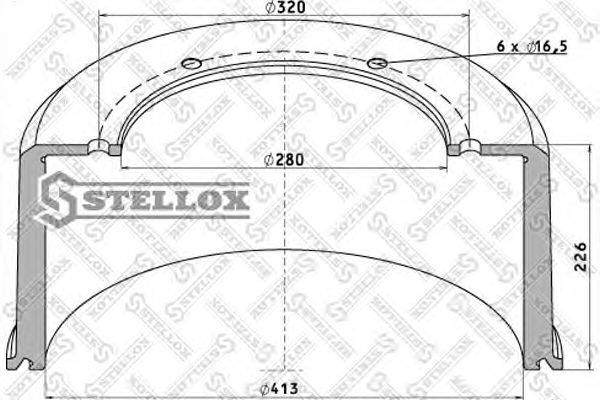 Тормозной барабан STELLOX 85-00200-SX