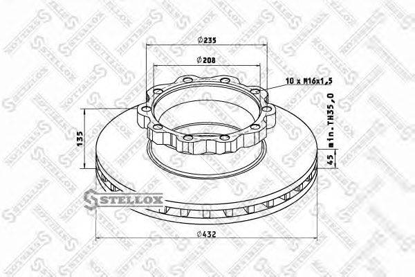 Тормозной диск ROCKWELL MBR5068