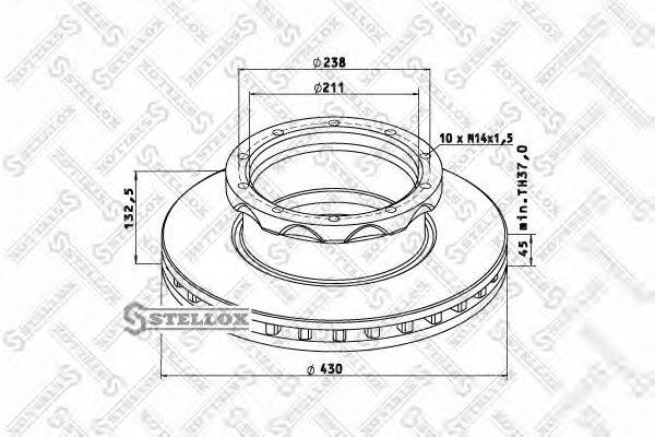Тормозной диск ROCKWELL MBR5016HD