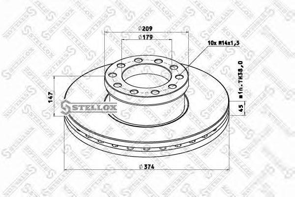 Тормозной диск ROCKWELL MBR5106