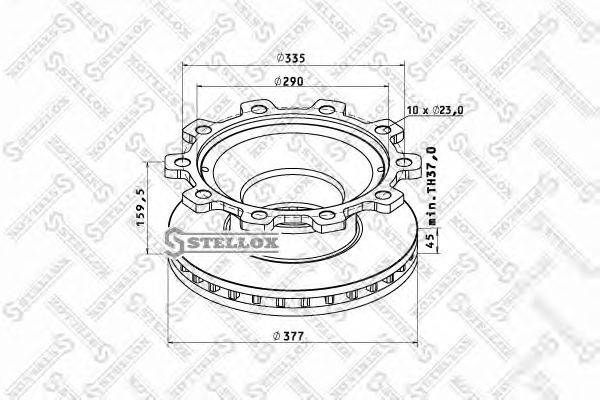 Тормозной диск STELLOX 85-00805-SX