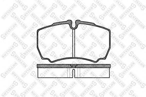 Комплект тормозных колодок, дисковый тормоз STELLOX 860 000-SX