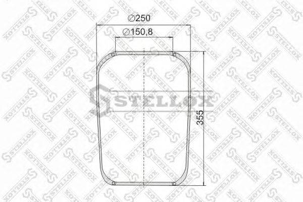 Кожух пневматической рессоры STELLOX 90-07150-SX