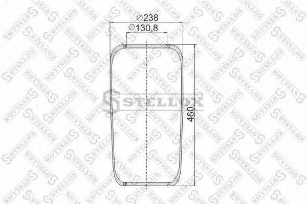 Кожух пневматической рессоры STELLOX 90-07200-SX