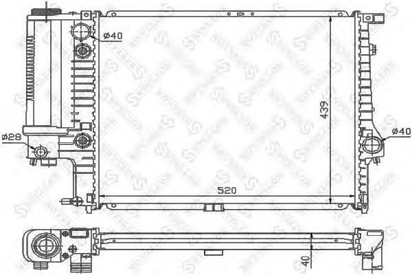 Радиатор, охлаждение двигателя BEHR_ 8MK376712221