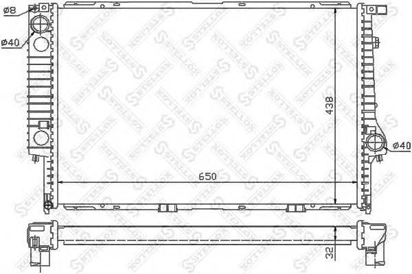 Радиатор, охлаждение двигателя STELLOX 10-25553-SX