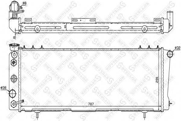 Радиатор, охлаждение двигателя STELLOX 10-25612-SX