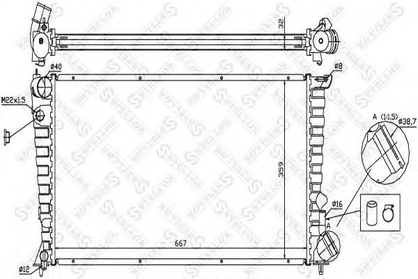 Радиатор, охлаждение двигателя STELLOX 10-25658-SX