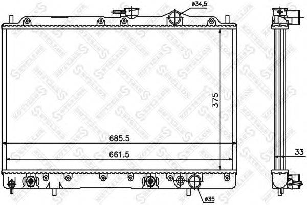 Радиатор, охлаждение двигателя STELLOX 10-25945-SX