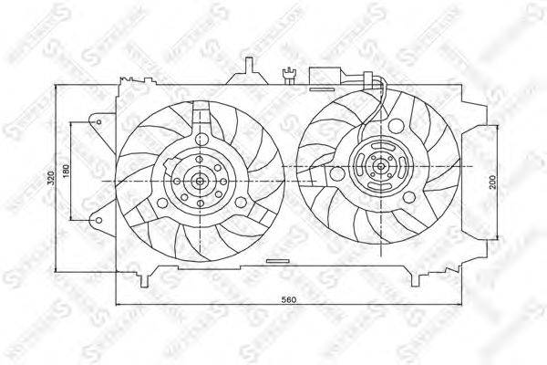 Вентилятор, охлаждение двигателя STELLOX 29-99089-SX