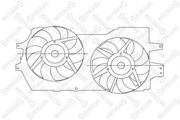 Вентилятор, охлаждение двигателя STELLOX 29-99107-SX