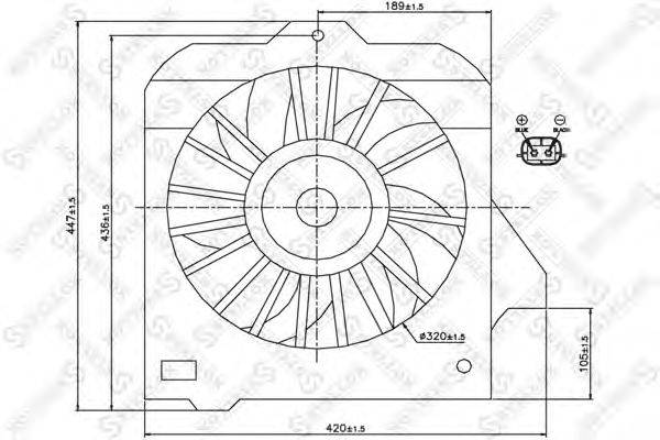 Вентилятор, охлаждение двигателя STELLOX 2999108SX