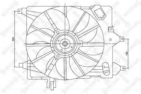 Вентилятор, охлаждение двигателя STELLOX 29-99123-SX