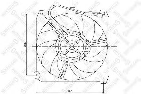 Вентилятор, охлаждение двигателя STELLOX 29-99133-SX
