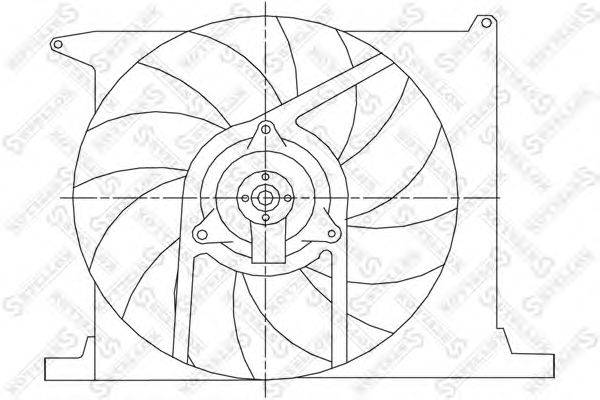 Вентилятор, охлаждение двигателя STELLOX 29-99138-SX