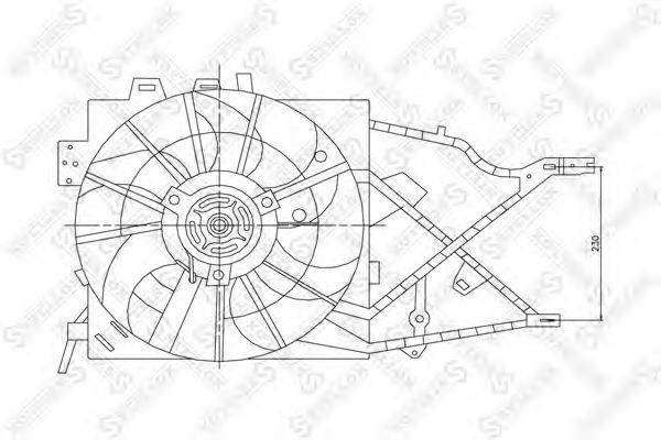 Вентилятор, охлаждение двигателя STELLOX 29-99304-SX