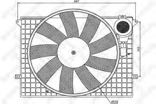Вентилятор, охлаждение двигателя STELLOX 2999328SX