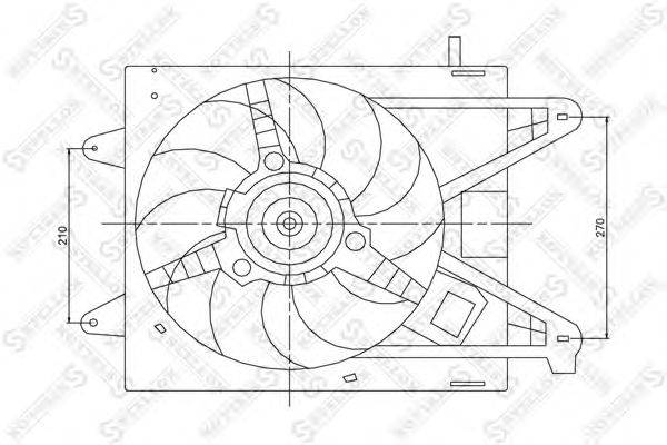 Вентилятор, охлаждение двигателя STELLOX 2999372SX