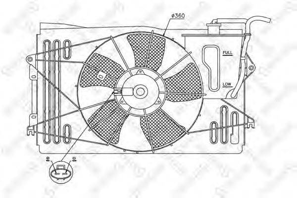 Вентилятор, охлаждение двигателя STELLOX 29-99393-SX