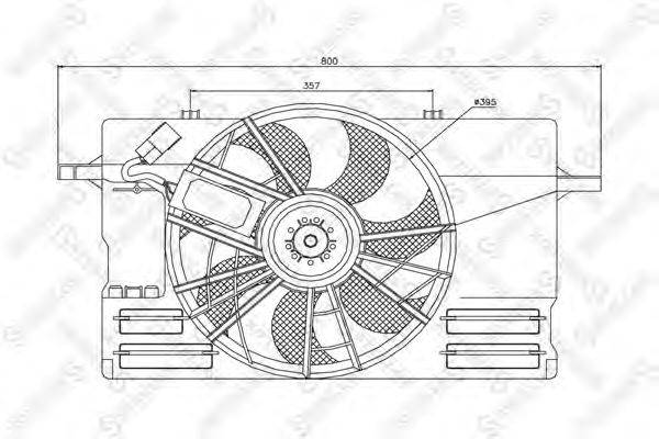 Вентилятор, охлаждение двигателя STELLOX 2999417SX